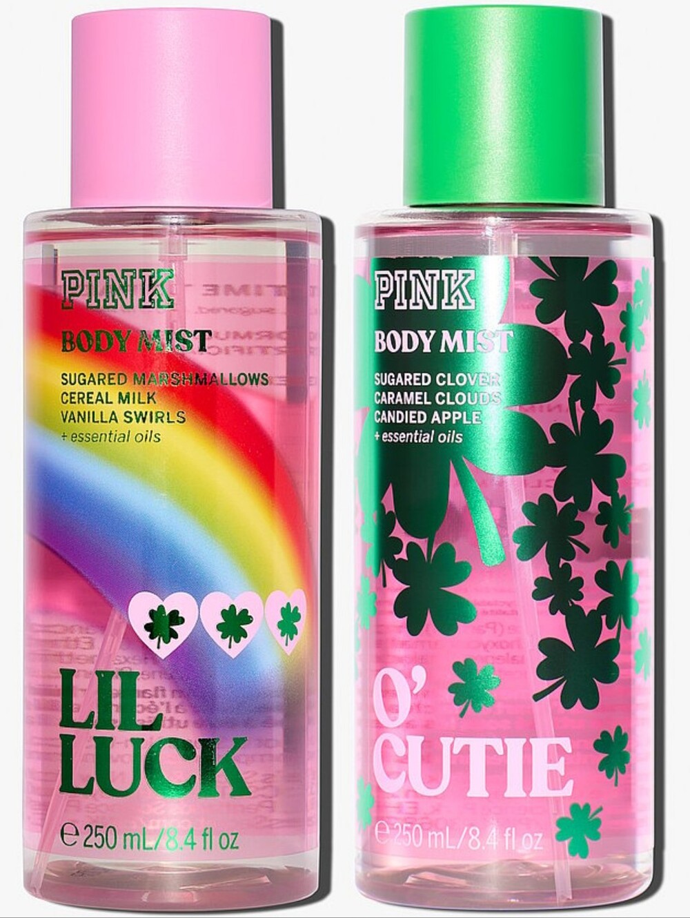 PINK Victoria's Secret Lil' Luck & O' Cutie Fragrance Body Mist Set New RARE